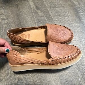 Ariat Women's Tan Leather Slip-On Shoes